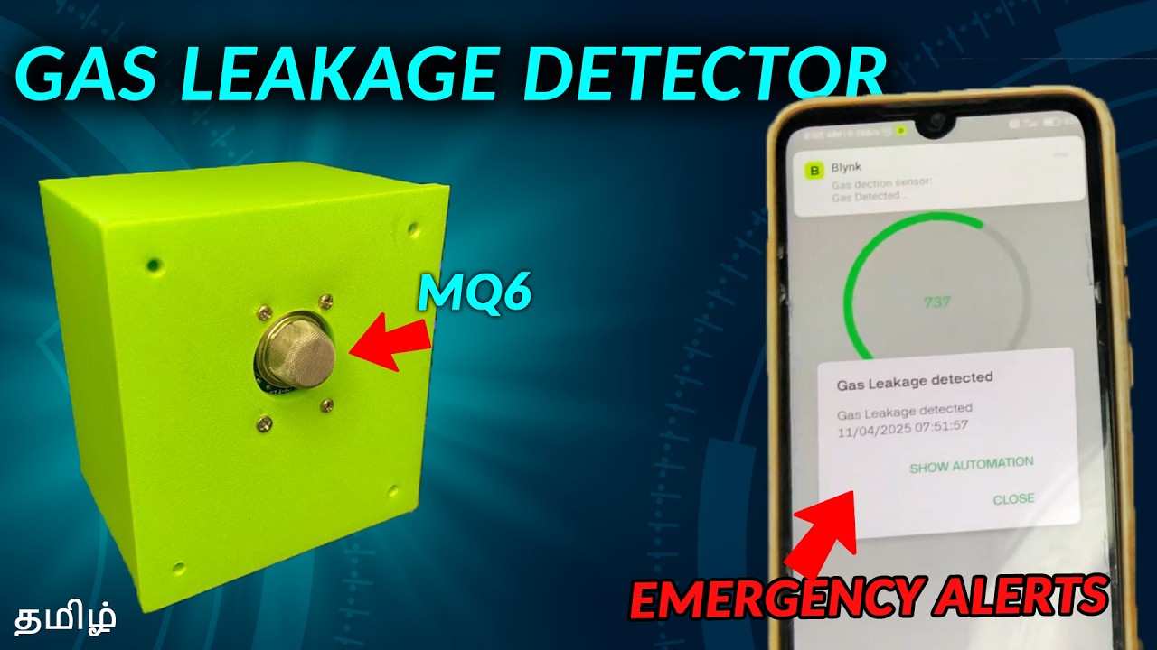 ESP32 with MQ6 Sensor for LPG Leakage detection at home project with Blynk IOT app Integration