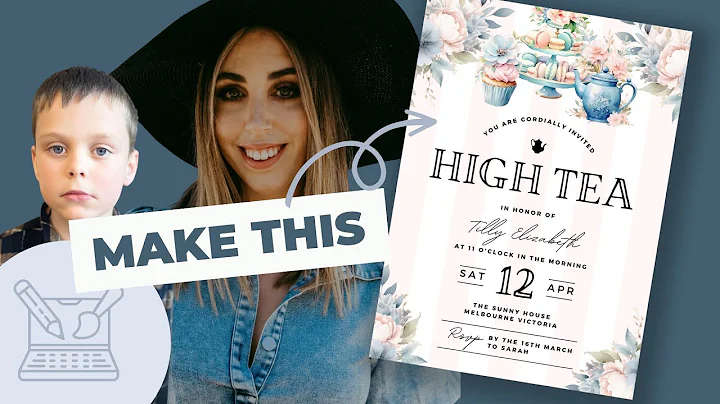 Create Stunning High Tea Invitations for Etsy with Me!