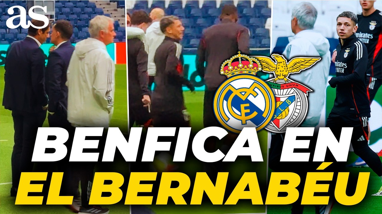 LO QUE NO SE VIO del entrenamiento del BENFICA en el BERNABÉU | REAL MADRID - BENFICA CHAMPIONS