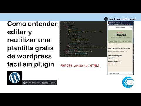 como entender, editar y reutilizar una plantilla/tema gratis de wordpress sin plugin