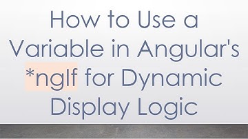 How to Use a Variable in Angular