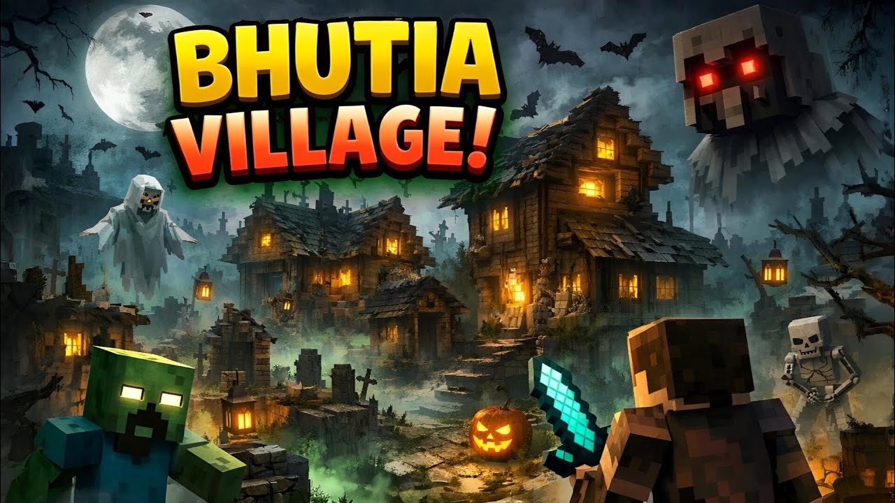 Minecraft Horror Village Gameplay | Scary Ghost Story In Minecraft