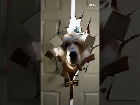 bear enters a lady's house