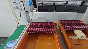 Glue dispensing and curing machine with three axes and four axes