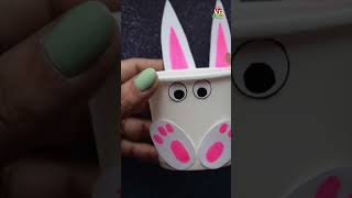 DIY Easter Bunny | Easy Easter Crafts | Easter Bunny | Paper cup rabbit craft #easter #ytshort
