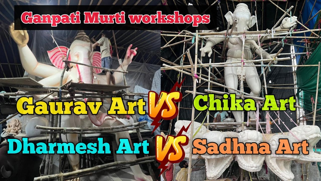 Ganpati tallest and Biggest murti workshop visit | Surat Ganesh Murti Making workshop in surat