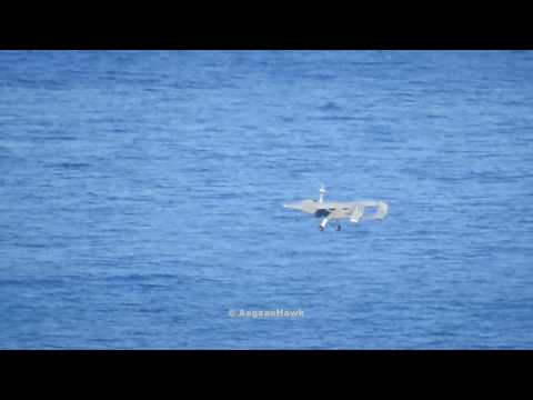 Hellenic Air Force UAV Pegasus II take off from Chios National Airport.