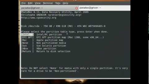 How to recover deleted files with Photorec - Ubuntu