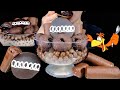 ASMR CHOCOLATE CREAM CAKES, CHOCOLATE CUPCAKES & CHOCOLATE DONUTS CEREAL DESSERT BOWL 먹방