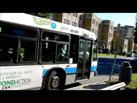 MONTREAL STM BUS RIDE DOWNTOWN TO WESTMOUNT - YouTube