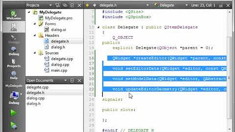 C++ Qt 50 - QItemDelegate - delegates in a QTableview