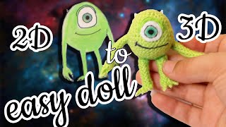 How to make MIKE WAZOWSKI with crochet!! Amigurumi tutorial |made with Mawadda