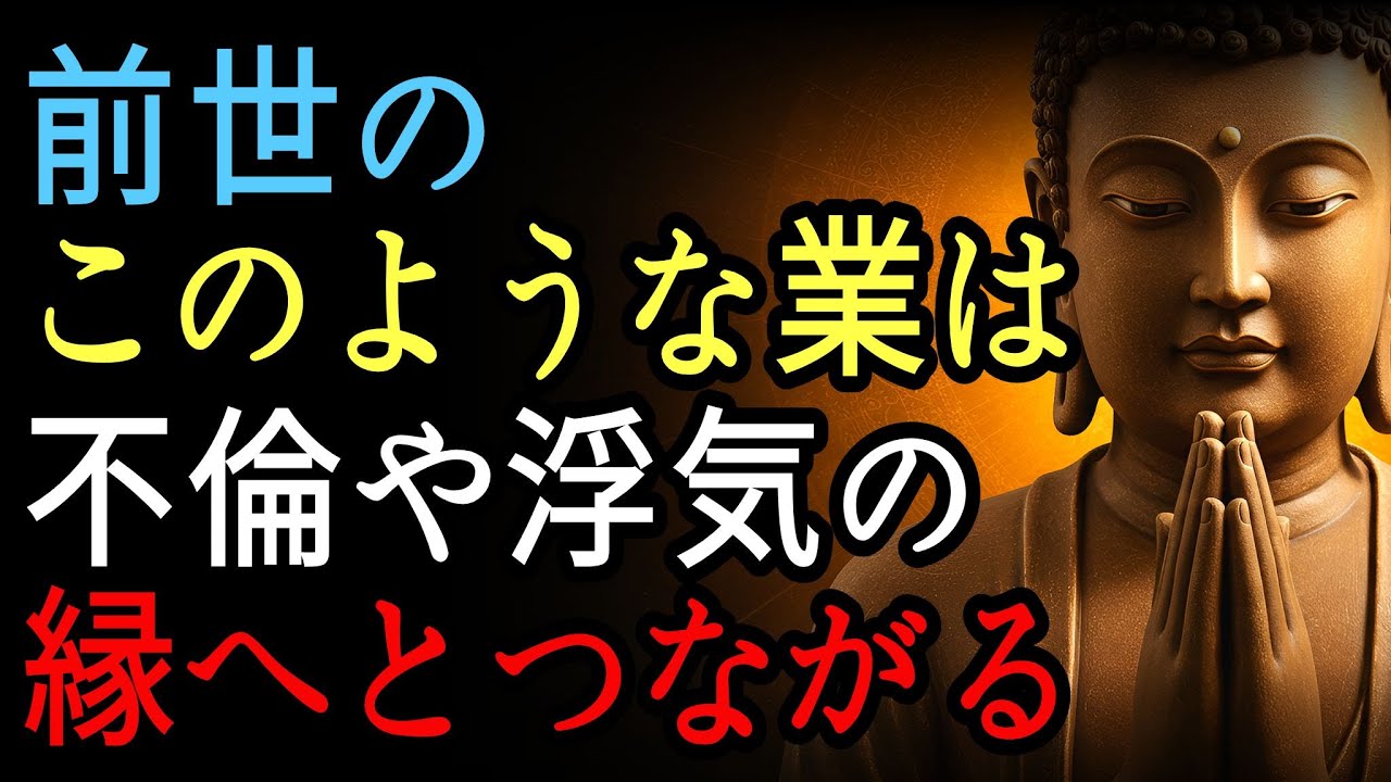 [仏陀の言葉] 前世のこんな業報が不倫と浮気の因縁につながる ｜仏陀の教え｜釈迦牟尼の教え｜仏教名言｜