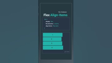 CSS Flexbox align-items Property for column