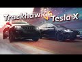 Trackhawk VS Tesla X P100D. Гоча выиграл RDS?