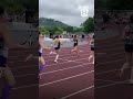 Holmen’s Lydia Lazarescu wins her heat in the D1 girls 100m dash