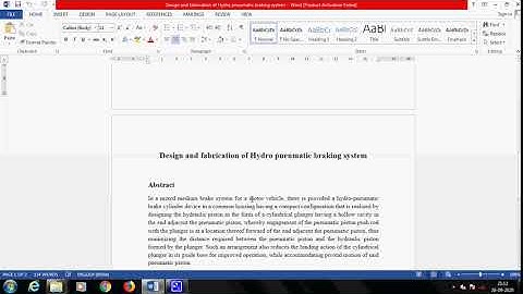 Design and fabrication of Hydro pneumatic braking system MECHANICAL PROJECT- MBOTS PROJECT INDUSTRY