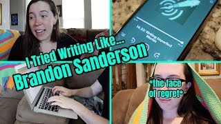 I TRIED WRITING LIKE BRANDON SANDERSON FOR 2 DAYS // a writing vlog
