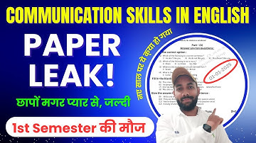 COMMUNICATION SKILLS 1ST SEMESTER POLYTECHNIC PAPER 2025 |COMMUNICATION SKILLS IN ENGLISH PAPER 2025