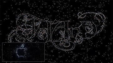 Effect Logo like Apple "Far Out" 2022 looping. iPhone 14 Pro