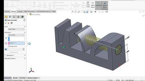 SolidWorks Extruded Boss/Base Feature -  End Conditions (No Audio)
