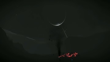 Timelapse - Sunrise over a Geyser Field on a Ring Skimming moon. Elite: Dangerous