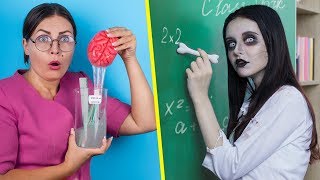 Zombie At School! / 12 DIY Zombie School Supplies