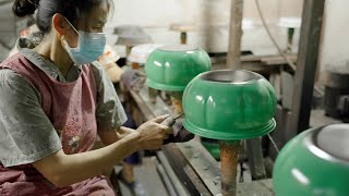 The process of making pumpkin pots and spinning iron pans. China Kitchen Pot Factory by Yunica 6,886 views 10 months ago 7 minutes, 38 seconds