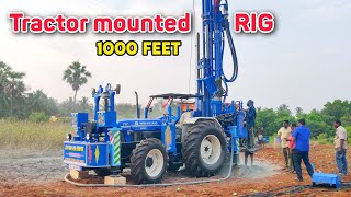 Tractor Mounted RIG performance | 1000 feet tractor rig | Operating procedure and mileage details