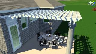 Fiberglass Attached Pergola and eyebrow.