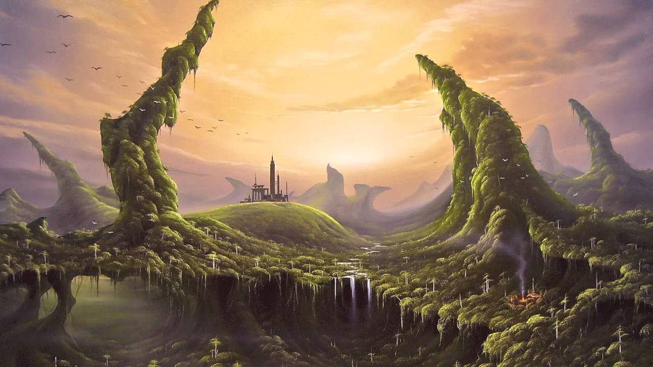 Öl- und Acrylmalerei (Fantasy Landscapes) Beautiful Sound - YouTube