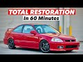 Total restoration on 1999 honda civic si in 60 minutes   3 years in the making