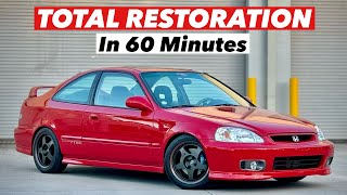 Total Restoration on 1999 Honda Civic Si in 60 Minutes  // 3 Years in the Making by AHC Garage 406,308 views 4 months ago 1 hour, 7 minutes