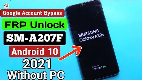 Samsung A20S (SM-A207F) Frp Bypass 2021 / Hard Reset / pattern unlock / Android 10
