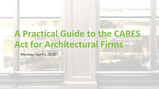 BSA | Virtual Program: A Practical Guide to the CARES Act for Architectural Firms