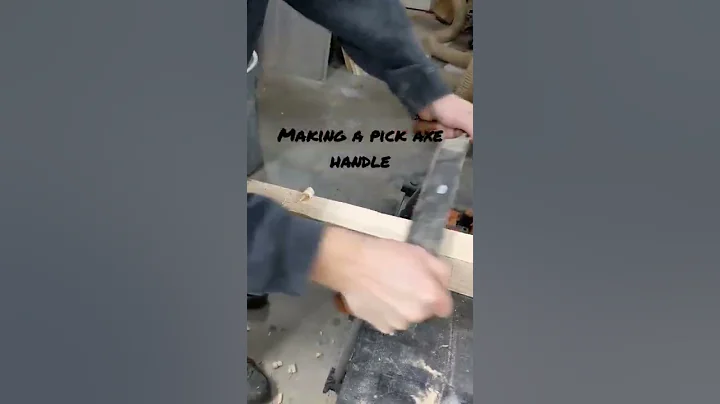Making a pickaxe handle #shorts #subscribe #woodworking