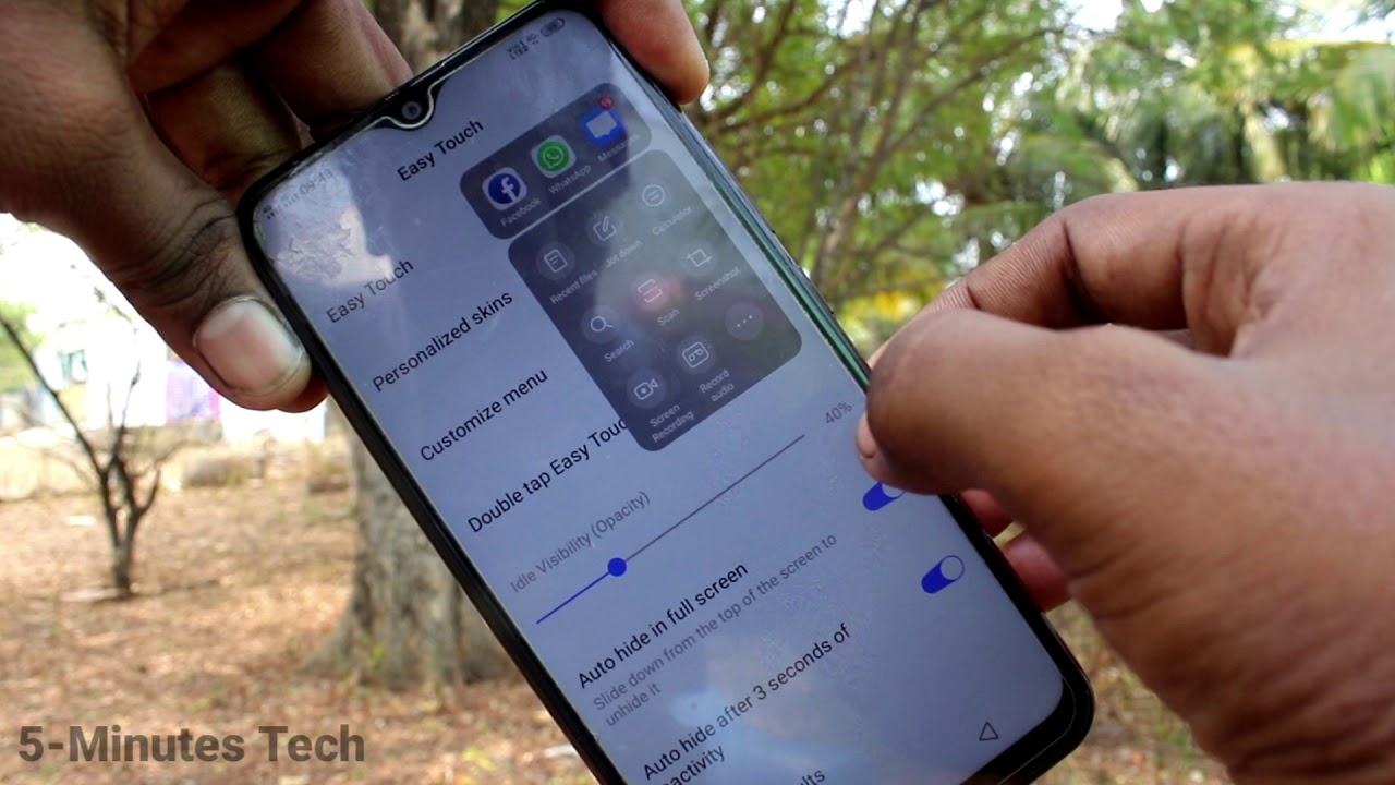 How to enable easy touch in Vivo Y12