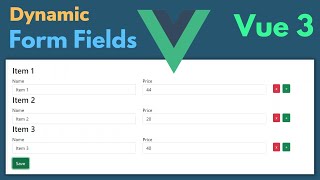 Vue 3 Dynamic Form Fields | Vue 3 Add And Remove Input Field | Vue 3 Tutorial | HINDI