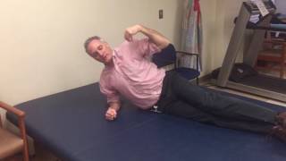 Supine to sit walk up method for a person with C6 Tetraplegia