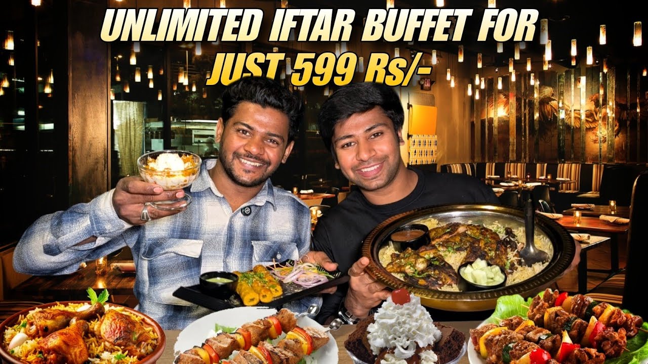 Unlimited iftyari buffet for just 599 Rs/- at marbella multicuisine rooftop Restaurant❤️