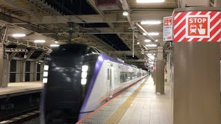 【E353】特急おうめ3号青梅行　国立駅通過　2022/12/07 22:55 Limited Express Oume