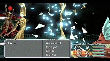 FF IX: No healing / Low level challenge. Lich.