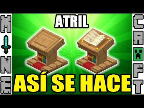 COMO HACER UN ATRIL EN MINECRAFT