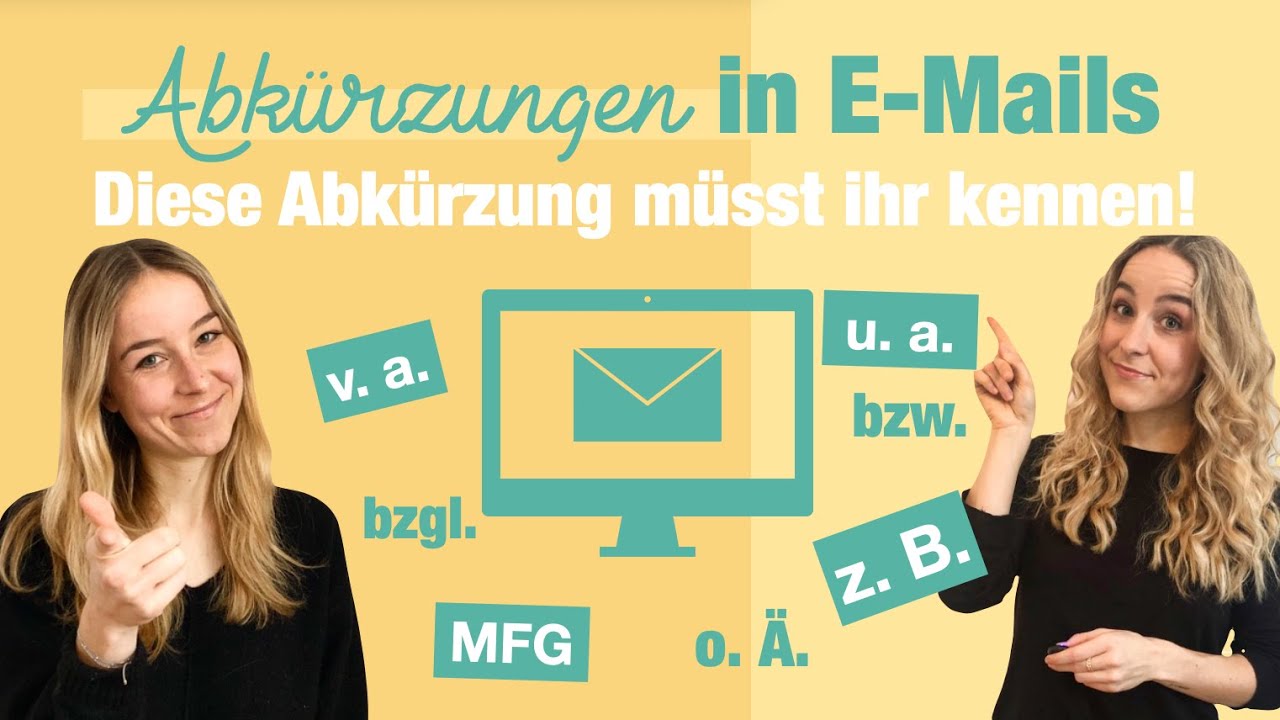 LG, MFG, BZW, ZB - Was heißt das? Abkürzungen in Emails *Deutsch Wortschatz* (B1, B2, C1)