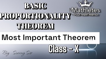 Basic proportionality Theorem | Thales Theorem| Class 10 | Mathletes