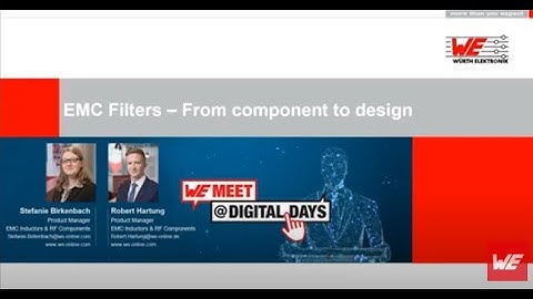 WE meet @ Digital Days 2020: EMC Filters – From component to design