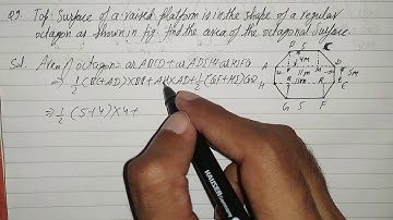 Class 8 ex 11.2 q 9 | The top surface of a raised platform is in the shape of a regular octagon