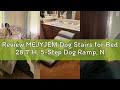 Review MEJYJEM Dog Stairs for Bed 28.7”H, 5-Step Dog Ramp, Non-Slip Sturdy Pet Steps for Small Dogs