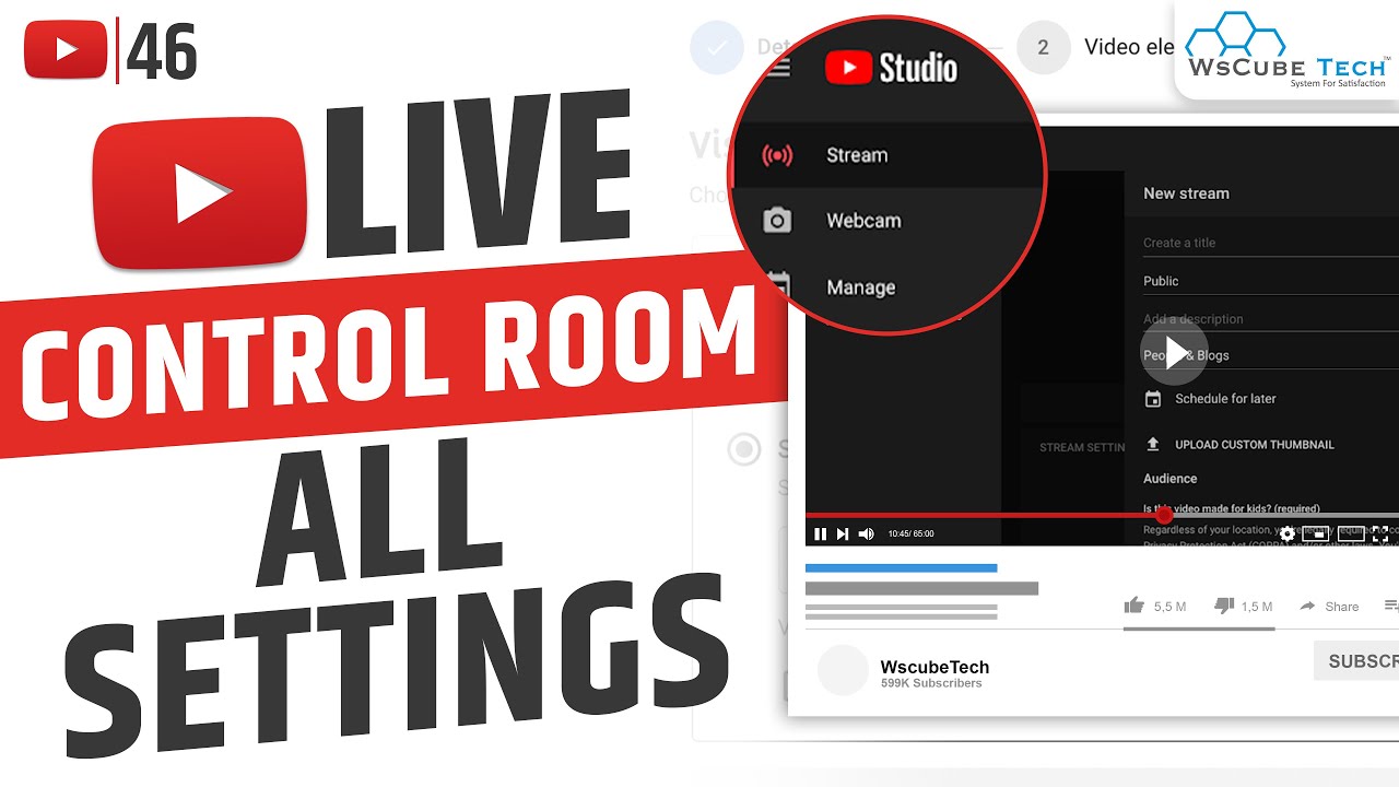 YouTube LIVE Control Room All Settings Title, Tags, Monetization and More