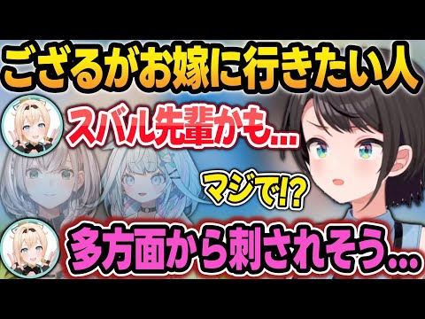 【まとめ】ござるとお互い"嫁"と"旦那"にしたいことが発覚しテンションが上がるスバルw【風真いろは/大空スバル/ホロライブ/切り抜き】